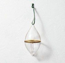 Glass and Brass Fluted Tear Hinge Ornament - Hearth  Hand  with Magnolia