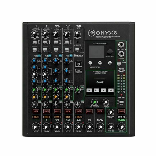 Mackie Onyx8 8-Channel Analogue Studio Mixer With Multi-Track USB