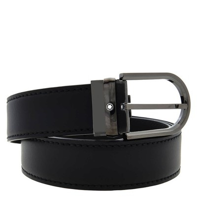 Montblanc Horseshoe Buckle 35 Mm Leather Belt