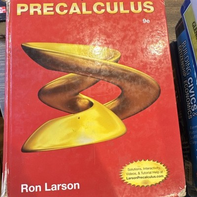 Brooks/Cole Cengage Learning Precalculus Ninth Edition Larson Hardcover Math