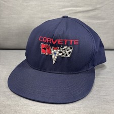 VTG 90  s Corvette Made In USA Snapback hat Blue