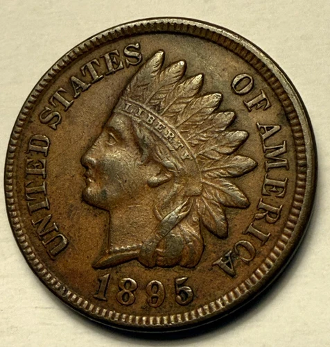 1895 Indian Head Cent Penny Full Liberty XF Extremely Fine