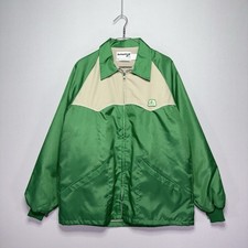VTG 80s / 90s Swingster Pioneer Seeds Jacket - Lined - Green - Zip - Mens LARGE
