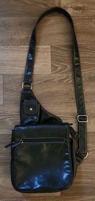 ALFRED DUNNER BLACK CROSS BODY SHOULDER BAG HANDBAG PURSE