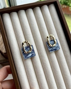 Authentic k_t_rose coastal stone Gold Plated summer Earrings woman ladies box free