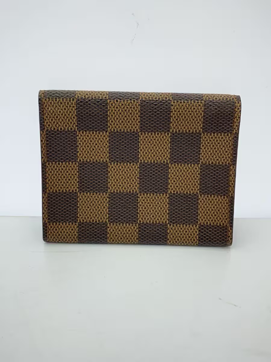 LOUIS VUITTON Envelope Carte de Visite Damier Ebene BRW All-Over Print Women' thumbnail 2