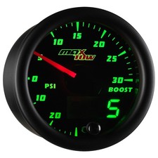 Maxtow Turbo Boost Vacuum Gauge Kit W Sensor Black Dial Green Led 52mm
