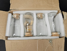 Mini Glass Cork Bottles Set Of 12 For Crafting  Storage