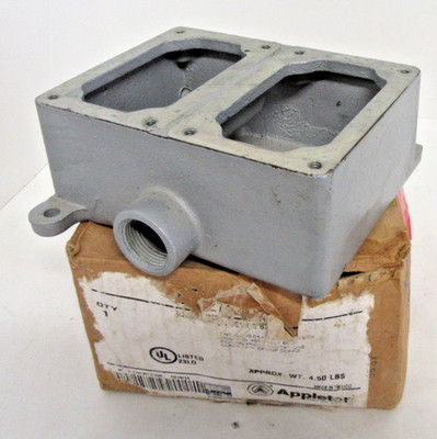 Appleton EFD275NLQ Explosion proof Control Station Mounting Box 2 Gang Dead End