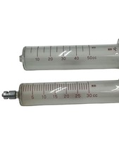 B-D Multifit Glass Syringes 50cc & 30cc Made In USA Collectible Medical Tools RE