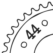 Kettenrad 44 Zähne (Tei. 520) Honda XR 650 R, 00-07 (RE01)