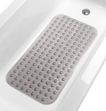 TIKE SMART Medium Non-Slip Bathtub Large 31"x16" , Transparent Gray Grey