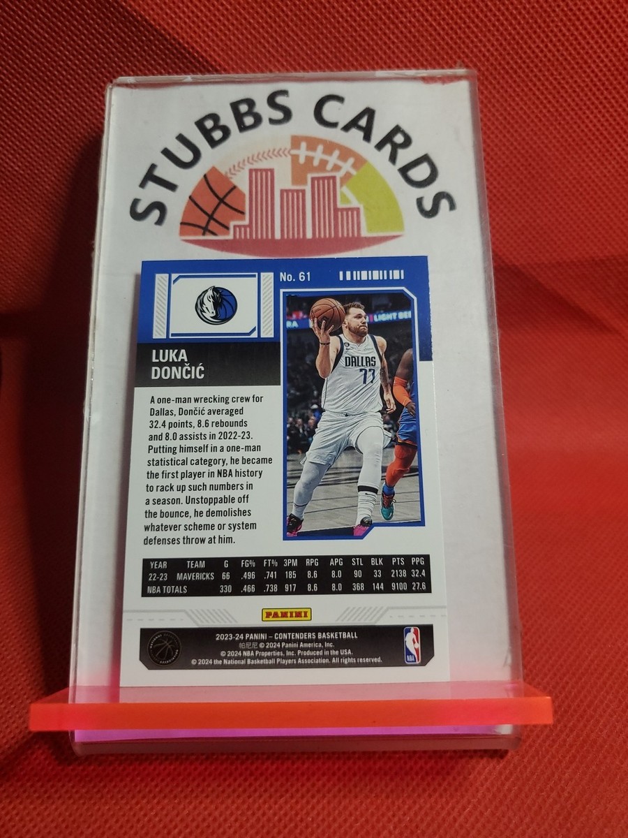 Luka Doncic 2023-24 Panini Contenders Optic Silver Prizm Ticket