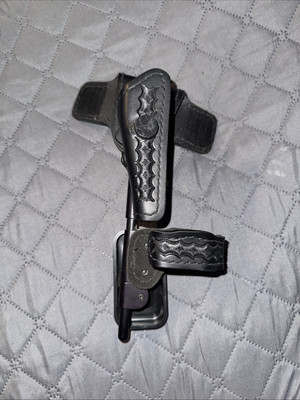 Étui Safariland vintage/rare modèle 011, noir uni, doublé, droit