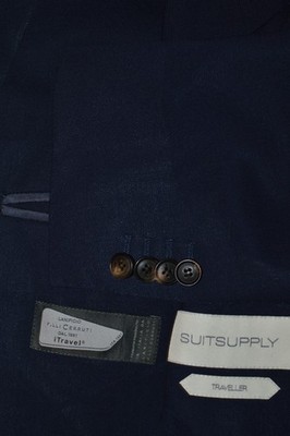 2pc Suit USA 40S SuitSupply Havana iTravel Cerruti Blue /Pants Brescia 32x27.5