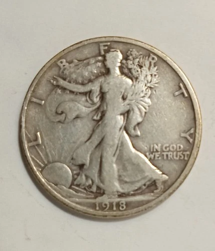 Photo of a 1918-S Walking Liberty Half Dollar from an eBay listing that sold on Jul 16, 2026