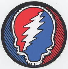 Liquid Blue Grateful Dead Steal Your Face Silhouette Sticker Deadhead GDM