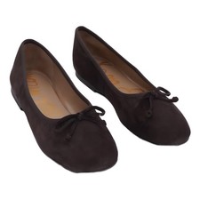 Sam Edelman Alie Ballet Flats Cafe Noir Suede Dark Brown US 5.5 EU 35.5