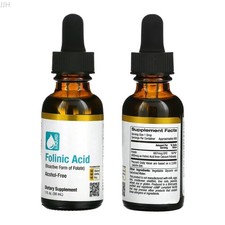 2 Pack Folinic Acid Liquid Bioactive Folate Supplement Alcohol Free 30ml Bottle 