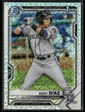 2021 Bowman #BCP-33 Eddy Diaz Chrome Prospects Mojo Refractor