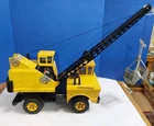 Vintage 1970's Tonka Mighty Mobile Crane Metal Truck & Bucket  Rotary Truck. 18i
