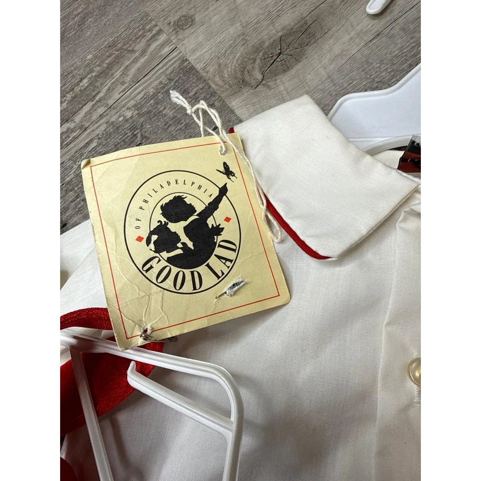 Conjunto Mono Rojo Terciopelo Árbol Muñeco de Nieve Navidad Good Lad 12m De Colección Foto 4 de 4