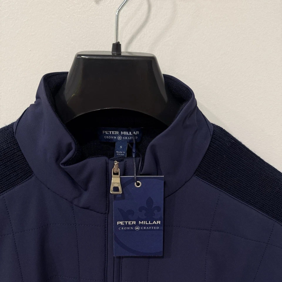 Peter Millar Wool And Polyester Mens Jacket Size Small Navy NWT $295 - Image 2 of 4