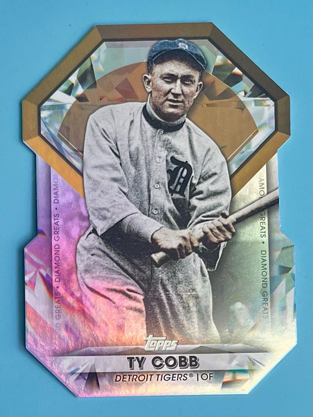2022 Topps Diamond Greats Die Cut Ty Cobb Tigers DGDC-34