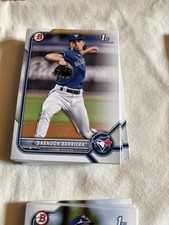 2022 Bowman Draft (30) Cards #BD-21 Brandon Barriera (BLUE JAYS) 1st Bowman Card
