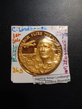 Charles Lindbergh Flies The Atlantic Ocean  - 36 grams - .925 Sterling Silver  82.08 per troy oz