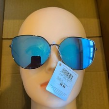 100 UVA UVB Protection Mirrored Sunglasses Gunmetal White