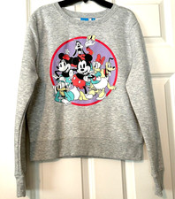 Disney's Mickey Mouse Friends Gray Graphic Sweatshirt Women's Size Medium