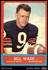 1963 Topps #61 Bill Wade Bears Vanderbilt 5 - EX