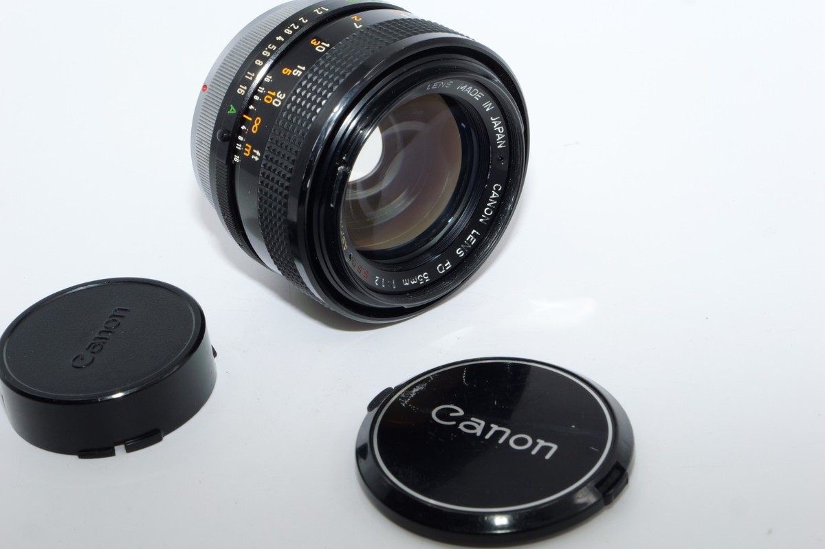 Canon FD SSC 55mm f1.2 Aspherical Lens. Box. Hood. Caps. RARE | eBay
