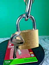 1-1/2 Solid Brass Padlock 2-Pack 38mm Keyed Alike High Security Same Key