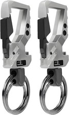 Heavy Duty Metal Keychains with Bottle Opener Clip Car Key Chains 2 Keyrings 2 P