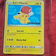 Ash's Pikachu SM113 Promo Holo Pokemon TCG Card 2017 English 70 HP on eBay