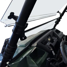 Kawasaki Mule Pro-DXT Front Windshield Tilting Partial Flip Up Scratch Resistant
