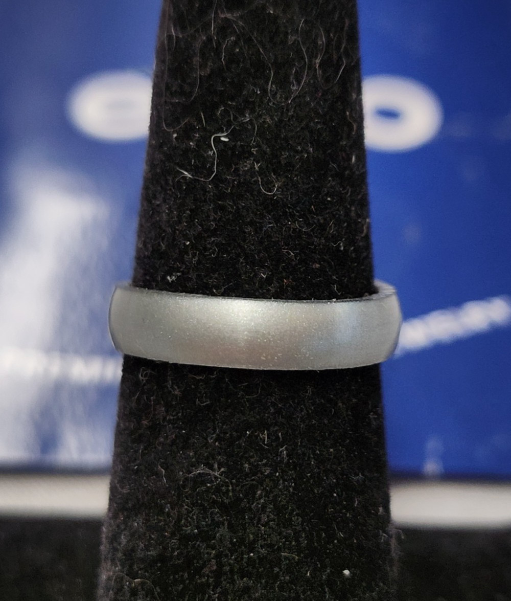 Enso Elements Luxe Thin Silicone Silver Ring sz 6 - image 1
