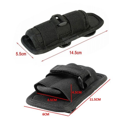 Fondina Torcia, Borsa Torcia Tattica 360 Gradi Girevole Torcia Supporto Nylon - Foto 6 di 10
