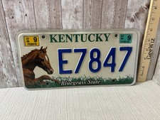 Kentucky Bluegrass State Horse License Plate E7847 Metal 2008 Sticker 12x6 Old