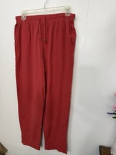 Alfred Dunner 12P Coral Pull On Pants Elastic Waist Textured Coastal Petite