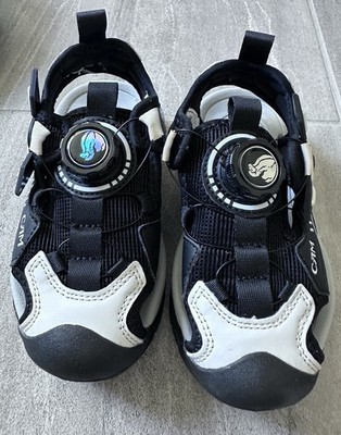 CAM Kids Sandals US 11.5 EU 29 Black White Sport Adjustable Dial