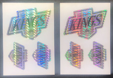 (6)x Los Angeles Kings Vintage NHL Hockey Team Logo Hologram Card Stickers