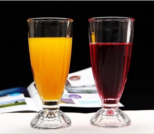 Set of 2 Milkshake Glasses 360ml Knickerbocker Glory Dessert Sundae Glasses - Picture 4 of 13