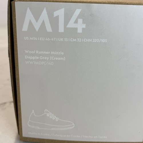Allbirds NEW Wool Runner Mizzle Mens Size 14 Dapple Grey Shoes Sneakers Lace Up - Picture 15 of 15