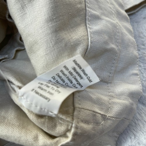 Cabi 325 Women's Small Ivory Waxed Linen Ruffle Asymmetrical Jacket Coat Blazer - Picture 5 of 10