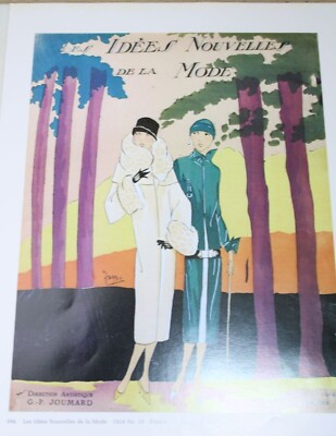 1924 Vanity Fair Les Idees Nouvelles de la Mode Repro Magazine Cover Print 92808