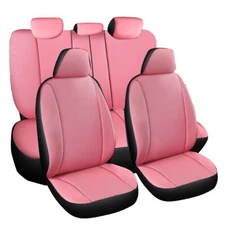 For KIA Full Set Car Seat Covers 5-Seat Luxury Faux Leather Non-Slip& Waterproof
