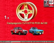 1 cerchio Lancia Fulvia Campagnolo Design Felge 7x13 ET10 gold  wheel Jante